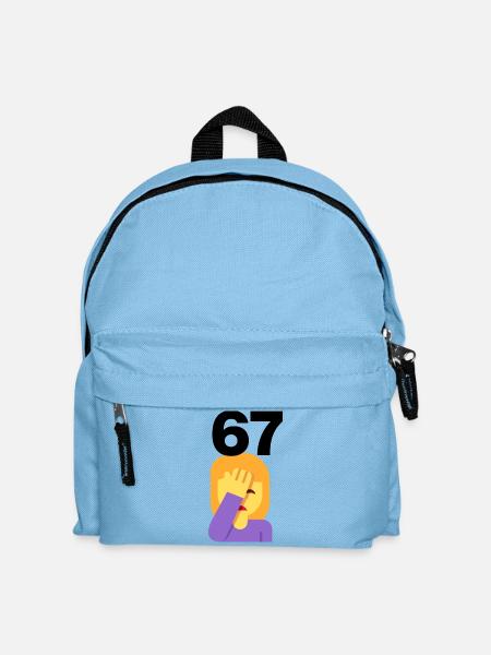 67? FACEPALM, SIX SEVEN TREND. WAS SOLL DAS? 🤔 - Kinder Rucksack - Hellblau