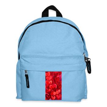 Hearts Pattern Heart Red Hearts - Kids' Backpack - light blue - Front