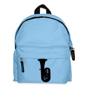 Tuba Silhouette - Kinder Rucksack - Hellblau - Vorne