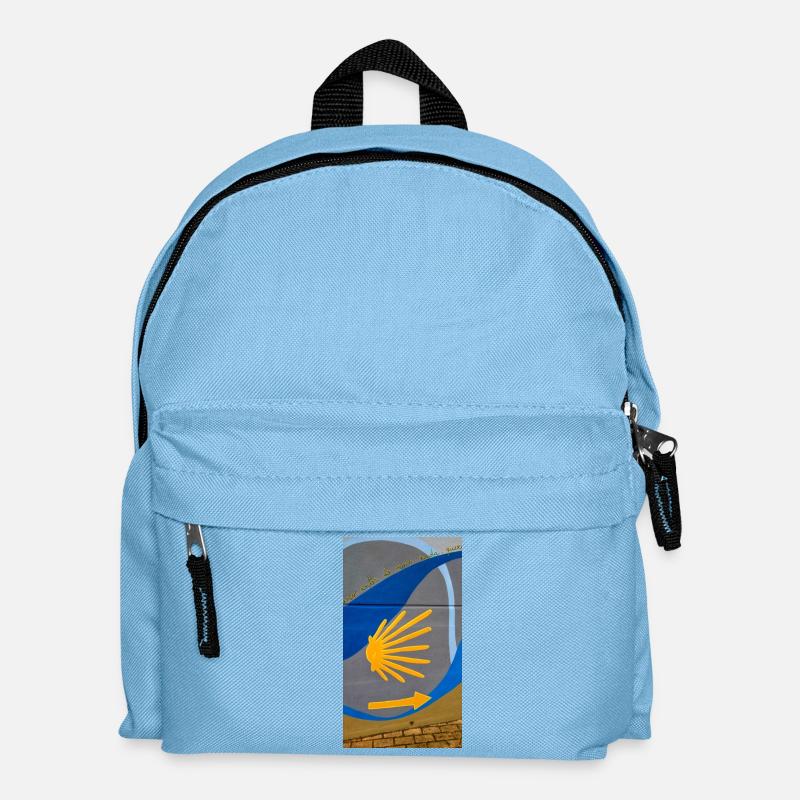 Goldene Strahlen auf urbanem Bogen - Kinder Rucksack - Hellblau