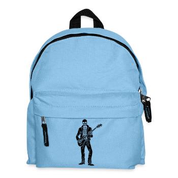 Guitarist Skeleton (Black) - Kids' Backpack - light blue - Front