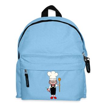 Affen Affe Kochkunst Hobbykoch Gastgeber - Kinder Rucksack - Hellblau - Vorne