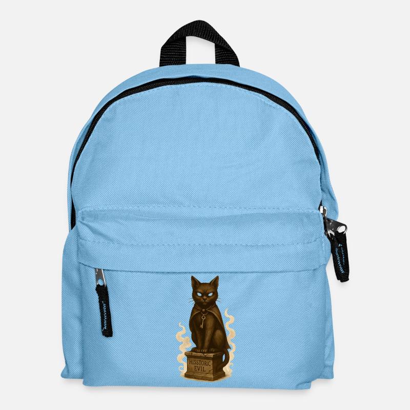 Dunkle Katzenzaubermaske - Kinder Rucksack - Hellblau