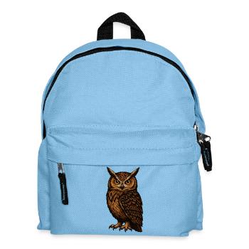 Regard de la chouette brune - Sac à dos Enfant - bleu clair - Devant