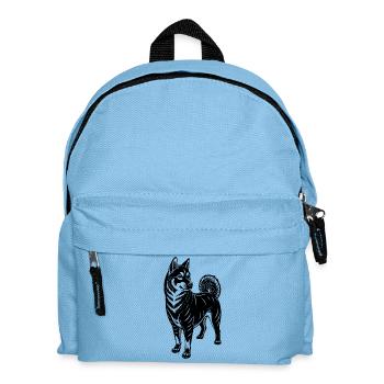 Shiba Inu - Kinder Rucksack - Hellblau - Vorne
