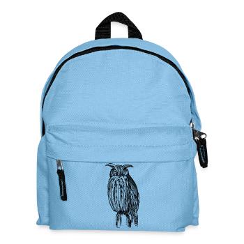 Eule – Illustration - Kinder Rucksack - Hellblau - Vorne