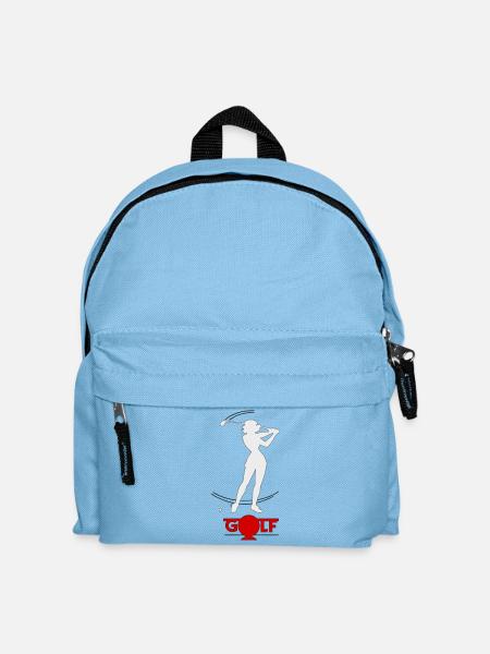 Retro golfer - Kids' Backpack - light blue