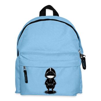 Kinderhoodie Schattengesicht verborgen - Kinder Rucksack - Hellblau - Vorne