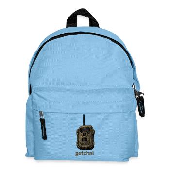 Überwachung, Kamera - Kinder Rucksack - Hellblau - Vorne