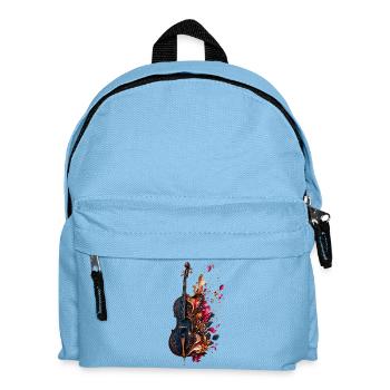 Barocke Blumengeige - Kinder Rucksack - Hellblau - Vorne