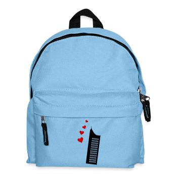 Leipzig Uniriese MDR Gebäude - Kinder Rucksack - Hellblau - Vorne