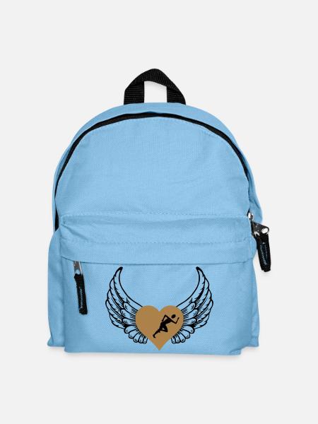Jogger Herz Flügel - Kinder Rucksack - Hellblau