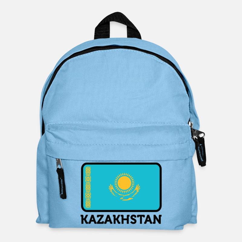 Nationalflagge von Kasachstan - Kinder Rucksack - Hellblau