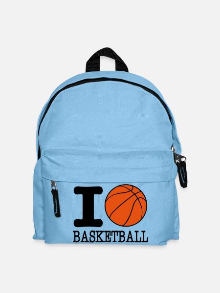 ich liebe Basketball / I Basketball lieben - Kinder Rucksack - Hellblau