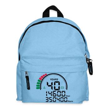 compteur anniversaire years ans 40 - Sac à dos Enfant - bleu clair - Devant