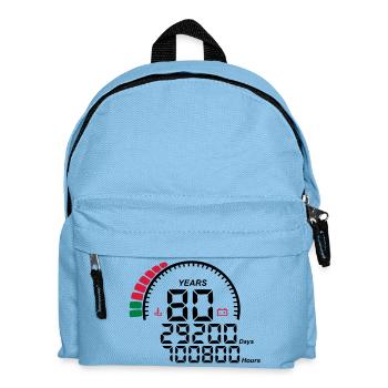 compteur anniversaire years ans 80 - Sac à dos Enfant - bleu clair - Devant