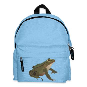 Frosch Mister Frog Kröte Erdkröte Laubfrosch Idee - Kinder Rucksack - Hellblau - Vorne