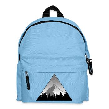 Wald Berg Sterne Bäume - Kinder Rucksack - Hellblau - Vorne