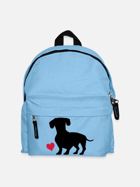 Dackel - Kinder Rucksack - Hellblau