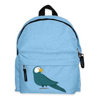 Papagei - Kinder Rucksack - Hellblau - Vorne