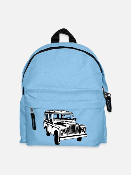 LR Landie Series illustration - Autonaut.com - Kids' Backpack - light blue