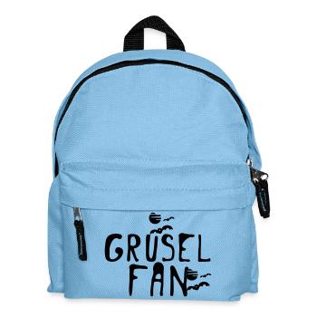Grusel Fan Halloween Herbst Fun Spruch Geschenk - Kinder Rucksack - Hellblau - Vorne