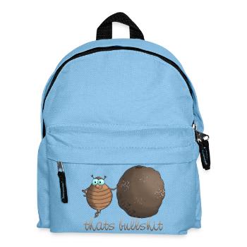 Dung beetle "thats bullshit" - Kids' Backpack - light blue - Front