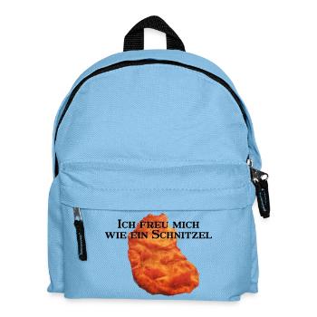 Ich freu mich wie ein Schnitzel rework - Kinder Rucksack - Hellblau - Vorne