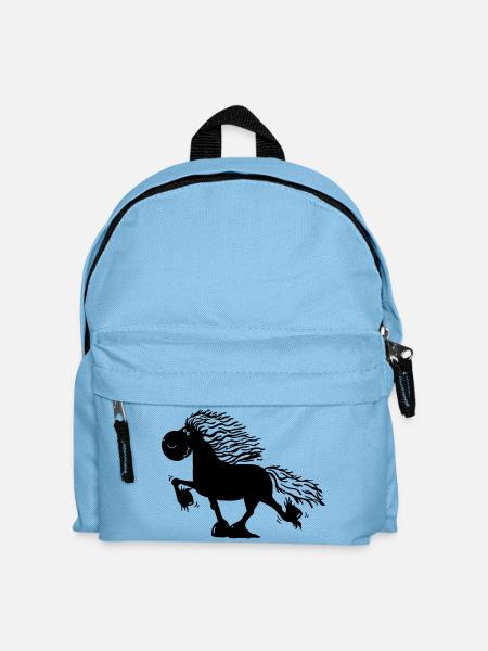 Töltender Isländer - Pferd - Kinder Rucksack - Hellblau