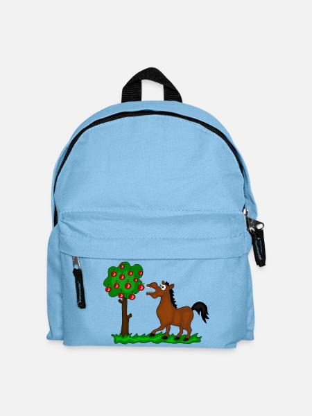 pferd baum - Kinder Rucksack - Hellblau