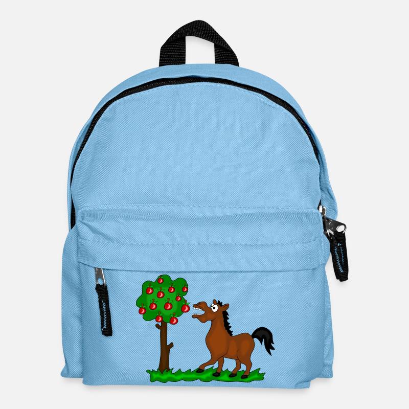 pferd baum - Kinder Rucksack - Hellblau
