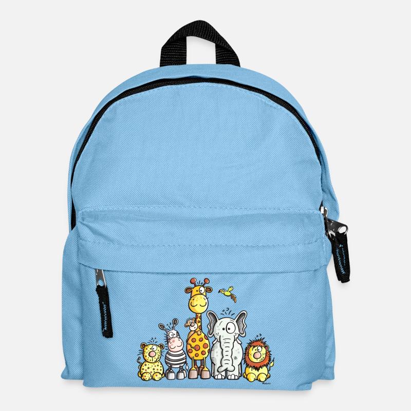 Das Safari Team - Kinder Rucksack - Hellblau