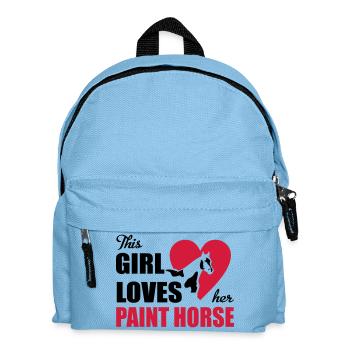 Paint horse - Kids' Backpack - light blue - Front