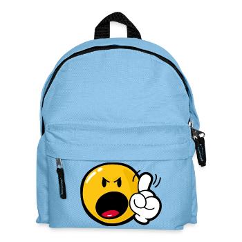 Smiley Anger Cross - Kids' Backpack - light blue - Front
