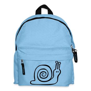Handgezeichnete Schnecke - Kinder Rucksack - Hellblau - Vorne