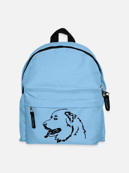 Tête de chien de montagne des Pyrénées - Sac à dos Enfant - bleu clair