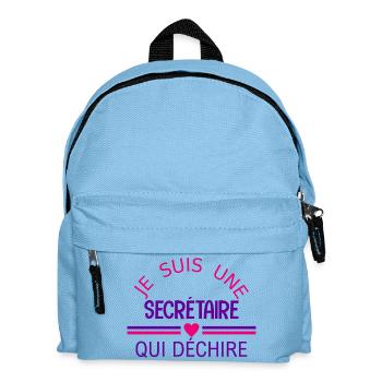 je suis une secrétaire qui déchire - Sac à dos Enfant - bleu clair - Devant