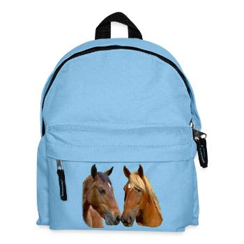 Twin Horses Embrace - Kids' Backpack - light blue - Front
