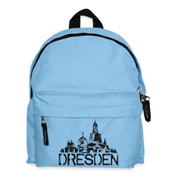 Dresde ville Frauenkirche Art dessin icône - Sac à dos Enfant - bleu clair - Devant