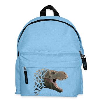 T-Rex / Tyrannosaurus Rex Polygon - Kinder Rucksack - Hellblau - Vorne