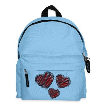 HEART. HEARTS. HEART. KISS. SMACK. KISSES. - Kids' Backpack - light blue - Front