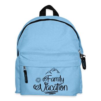 Ferien mit der Familie - Kinder Rucksack - Hellblau - Vorne