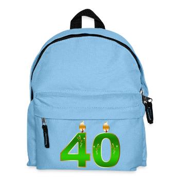 Emerald Forty Birthday Candles - Kids' Backpack - light blue - Front