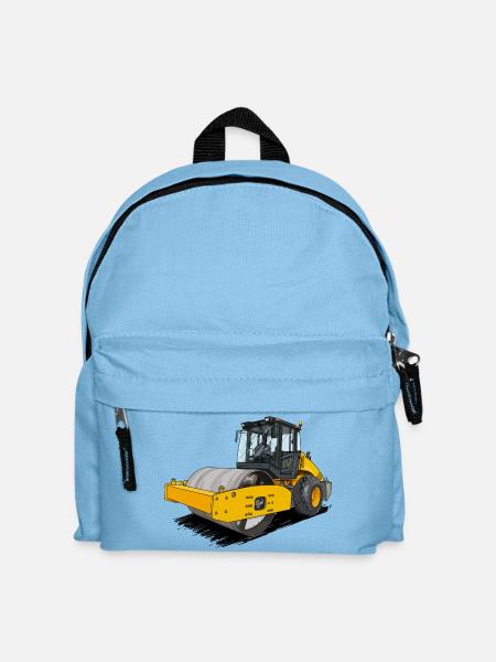 Roller in road construction - Kids' Backpack - light blue