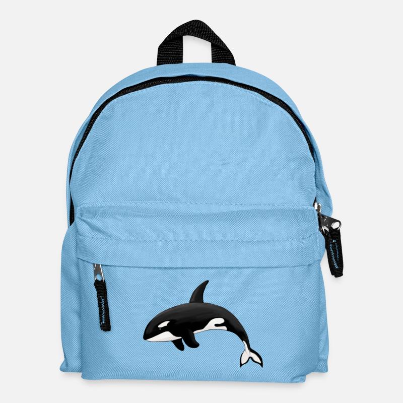 Orque Épaulard Orka - Sac à dos Enfant - bleu clair