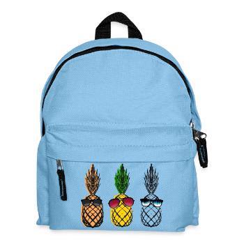3 freunde ananas 80s sonnenbrille sommer cool lol - Kinder Rucksack - Hellblau - Vorne