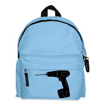 Tool drill logo - Kids' Backpack - light blue - Front