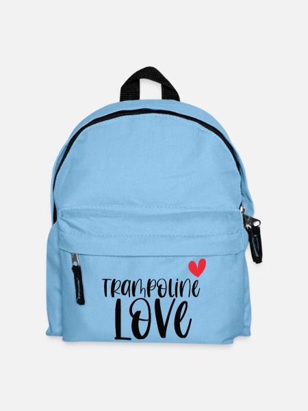 Trampolin Liebe Springen Sport Geschenk - Kinder Rucksack - Hellblau