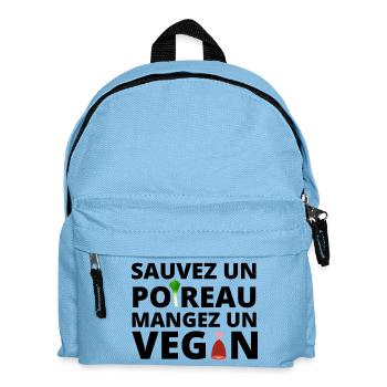 veganer, veganer Humor - Kinder Rucksack - Hellblau - Vorne