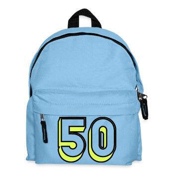 50 YEARS. 50th ANNIVERSARY. BIRTHDAY 50 YEARS. 50 - Kids' Backpack - light blue - Front